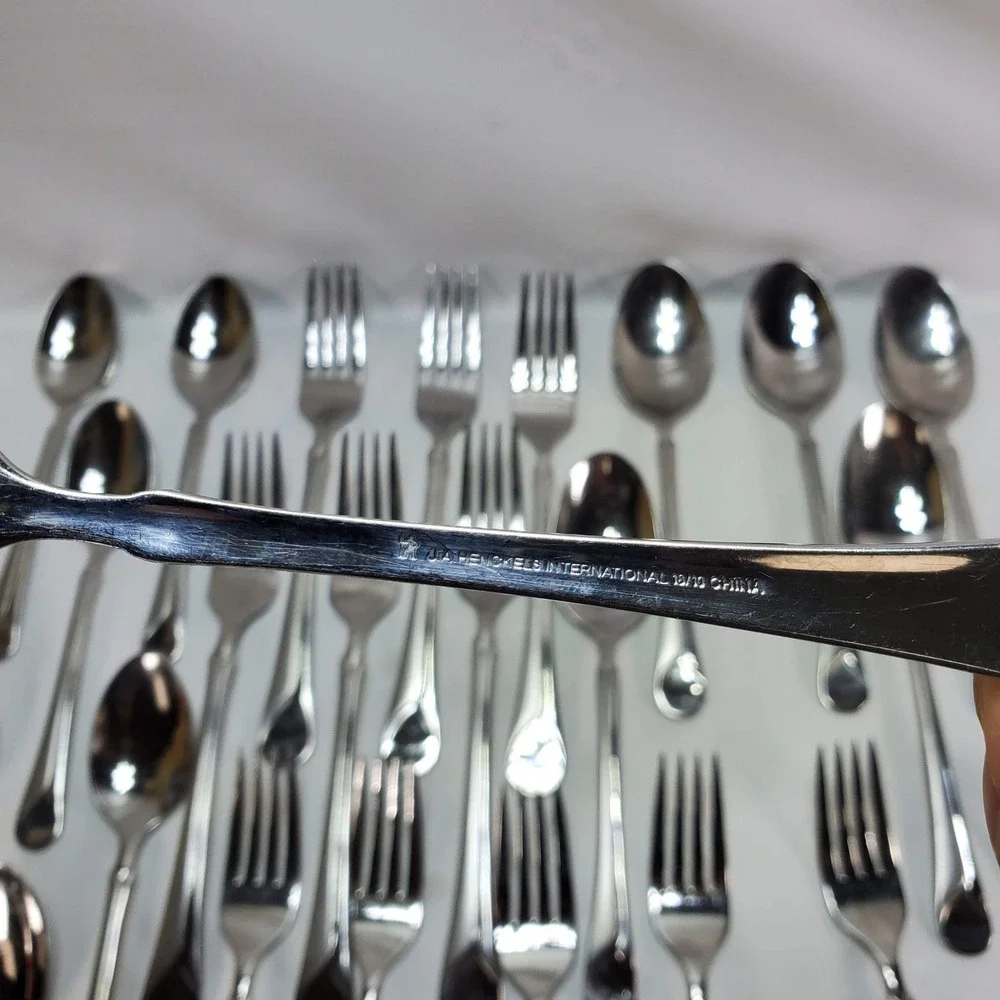 JA Henckels Forks Spoons Flatware Provence 24pc 18/10 Stainless Steel Silver